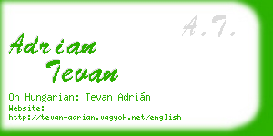 adrian tevan business card