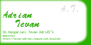 adrian tevan business card